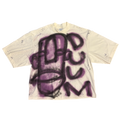CREAM/PURPLE OVERSIZED FATHEAD TEE L