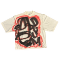 CREAM/RED OVERSIZED FATHEAD TEE #2 L