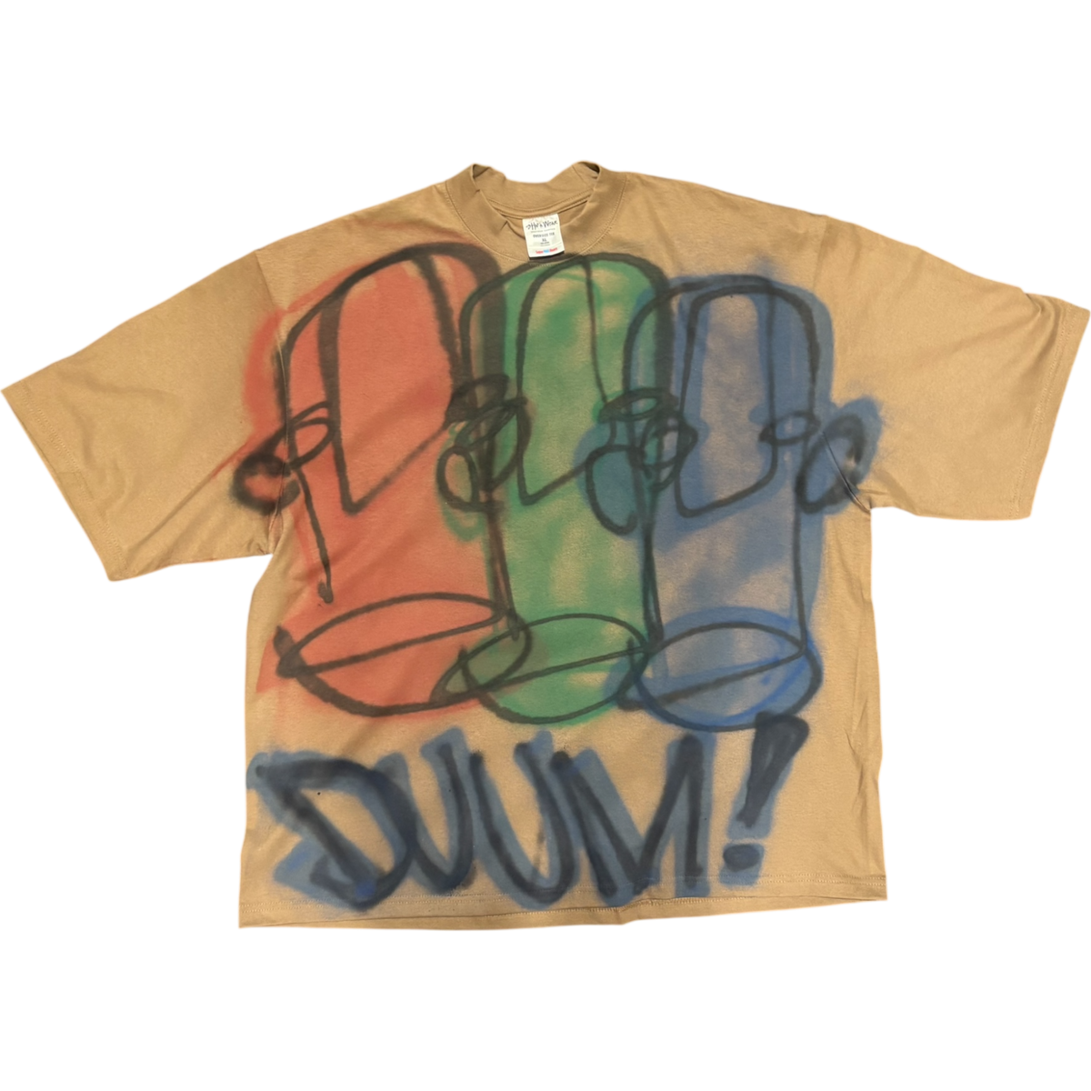 BROWN OVERSIZED FATHEAD TEE XL