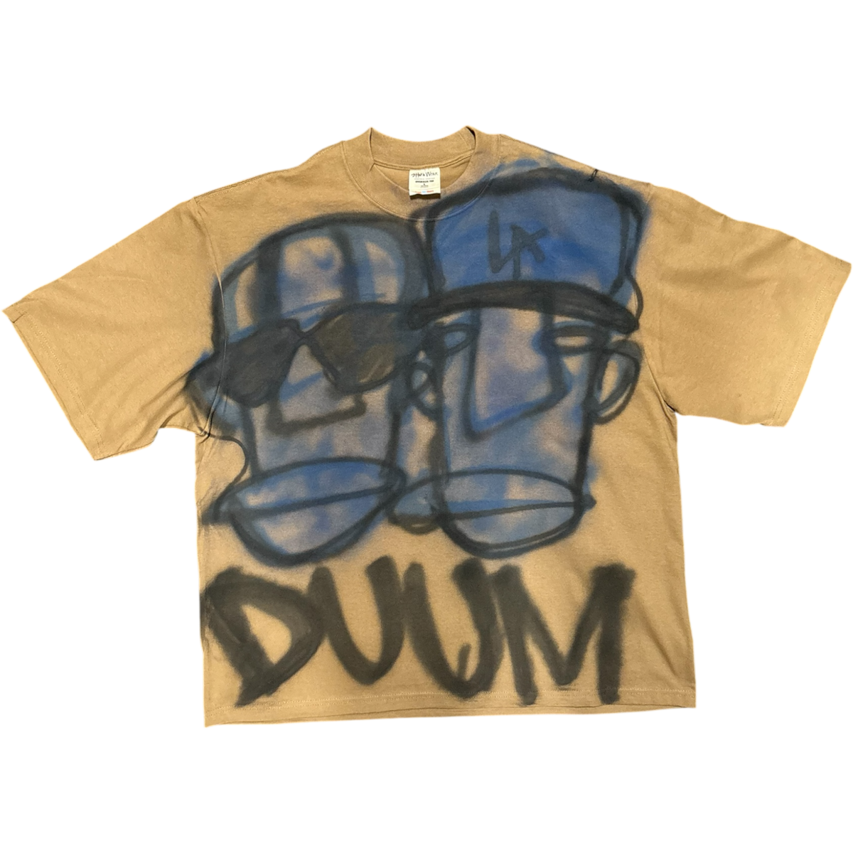BROWN/BLUE OVERSIZED FATHEAD TEE L