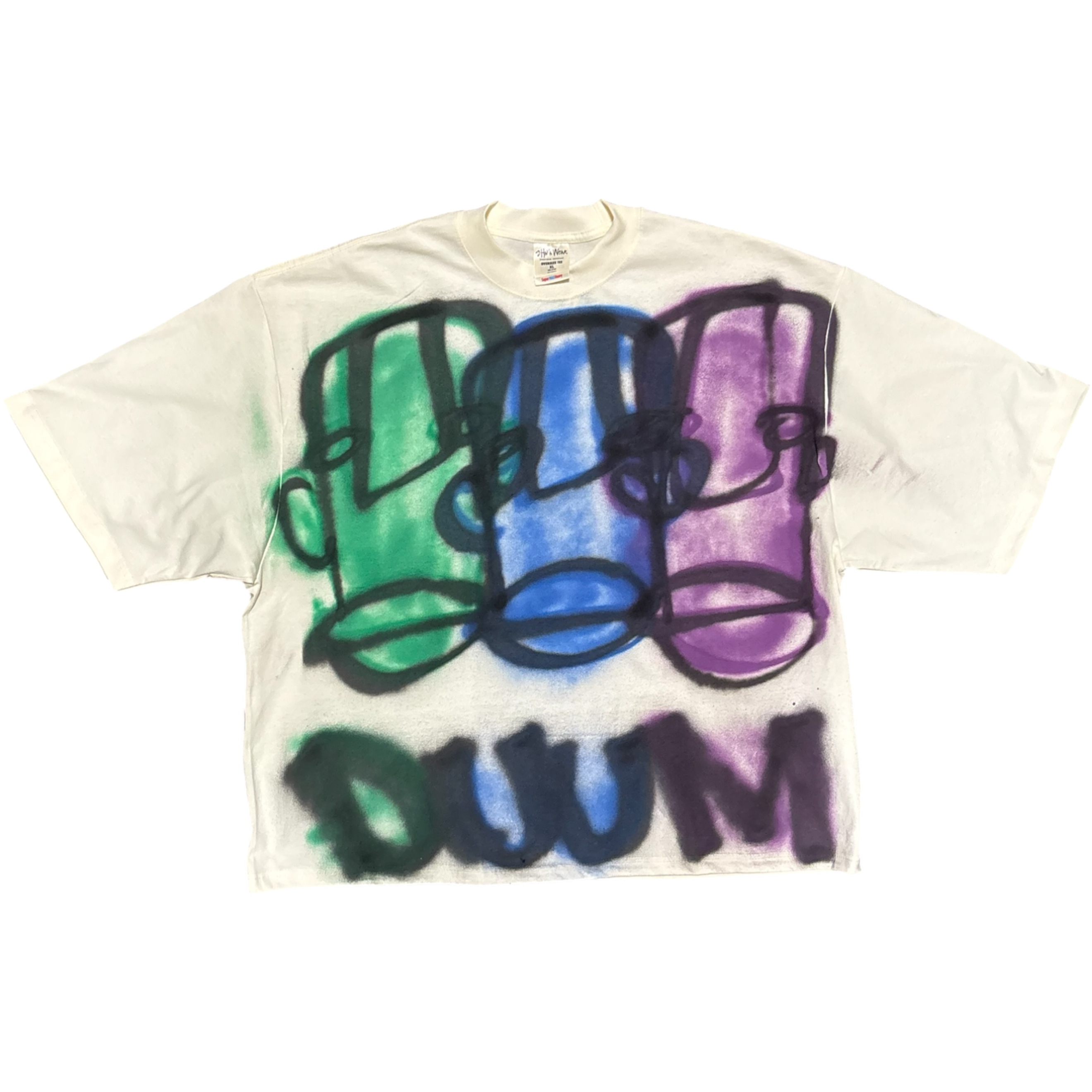 CREAM OVERSIZED FATHEAD TEE XL